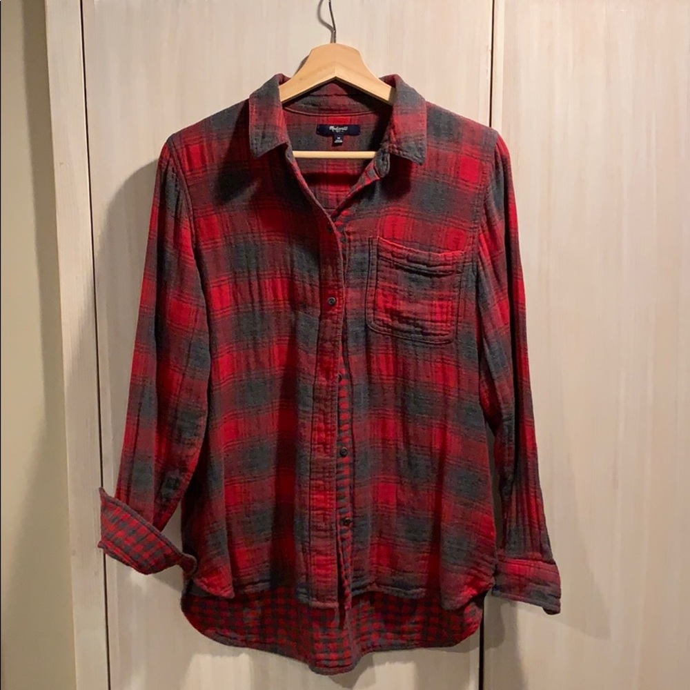 Madewell plaid flannel - M
